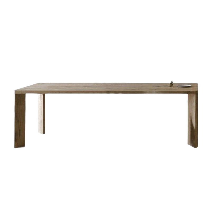 Modern Dining Table for Restaurant Rectangle Solid Wood Table with 4 Legs