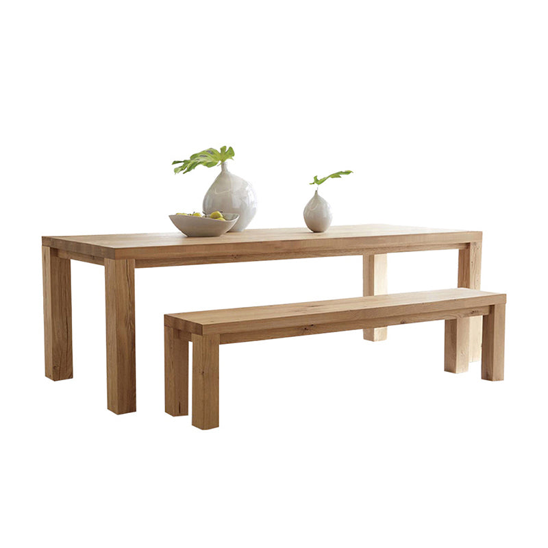 Table à manger moderne en bois massif, rectangulaire, avec 4 pieds, pour Restaurant