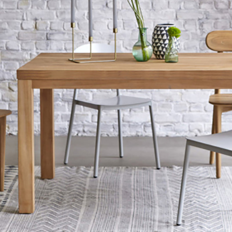 Table à manger moderne en bois massif, rectangulaire, avec 4 pieds, pour Restaurant