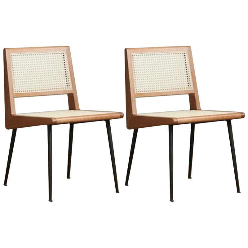 Modern Style Rattan Side Chair Cane Back Dining Side Chair for Dining Room