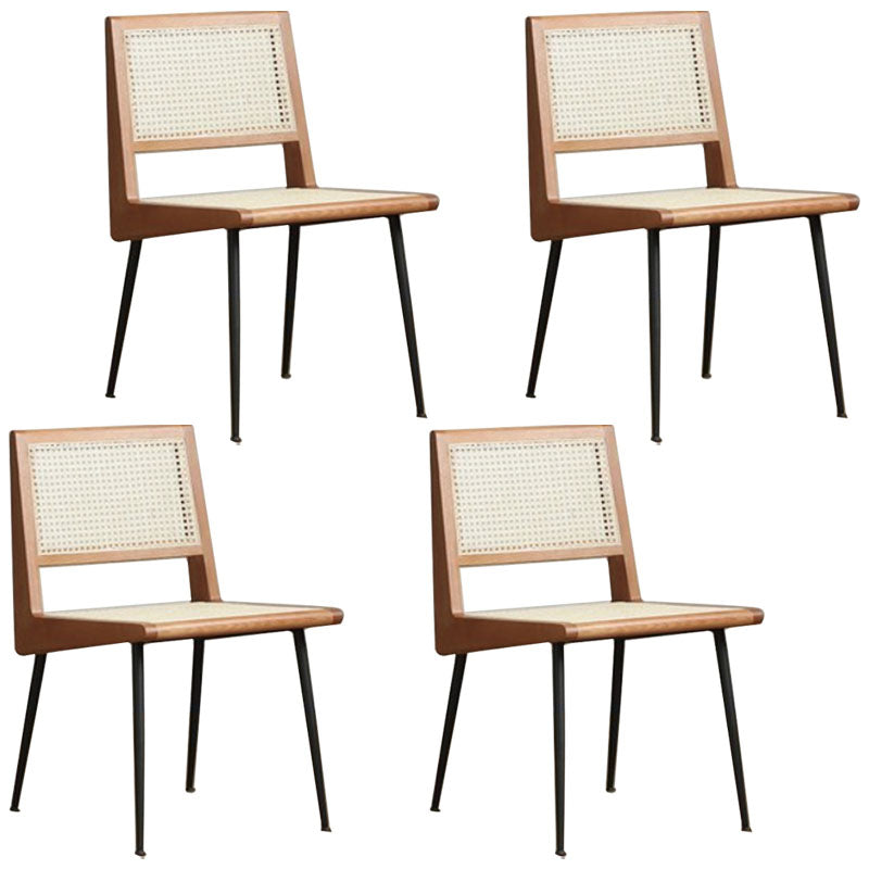 Modern Style Rattan Side Chair Cane Back Dining Side Chair for Dining Room