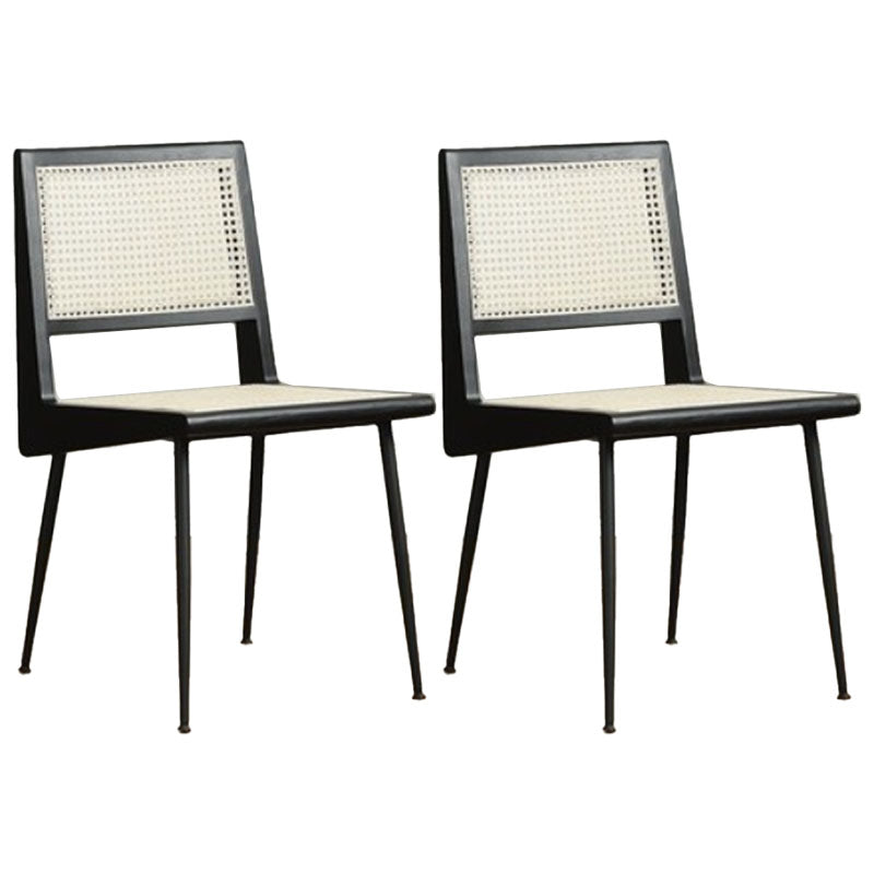 Modern Style Rattan Side Chair Cane Back Dining Side Chair for Dining Room
