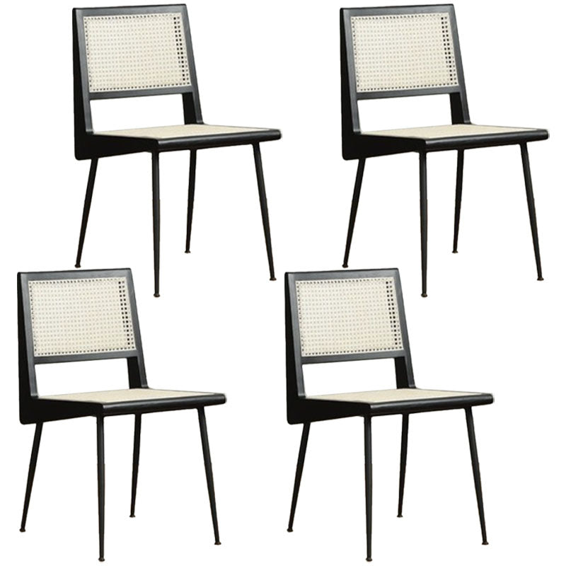 Modern Style Rattan Side Chair Cane Back Dining Side Chair for Dining Room