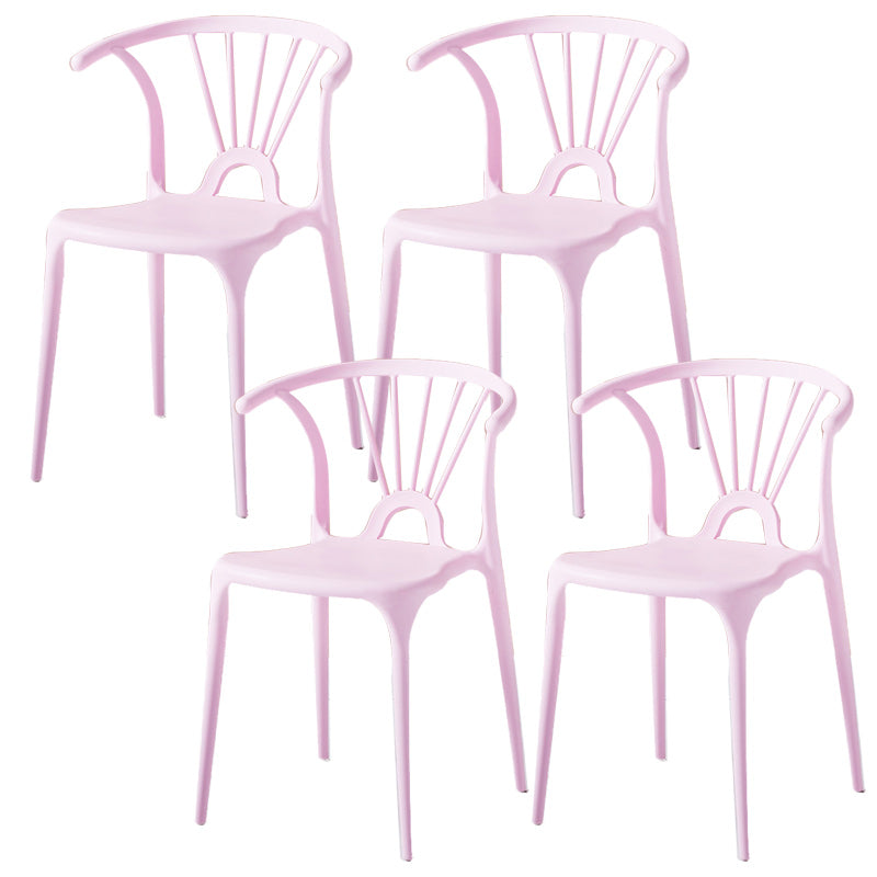 Scandinavian Plastic Indoor-Outdoor Chair Windsor Back Side Chair