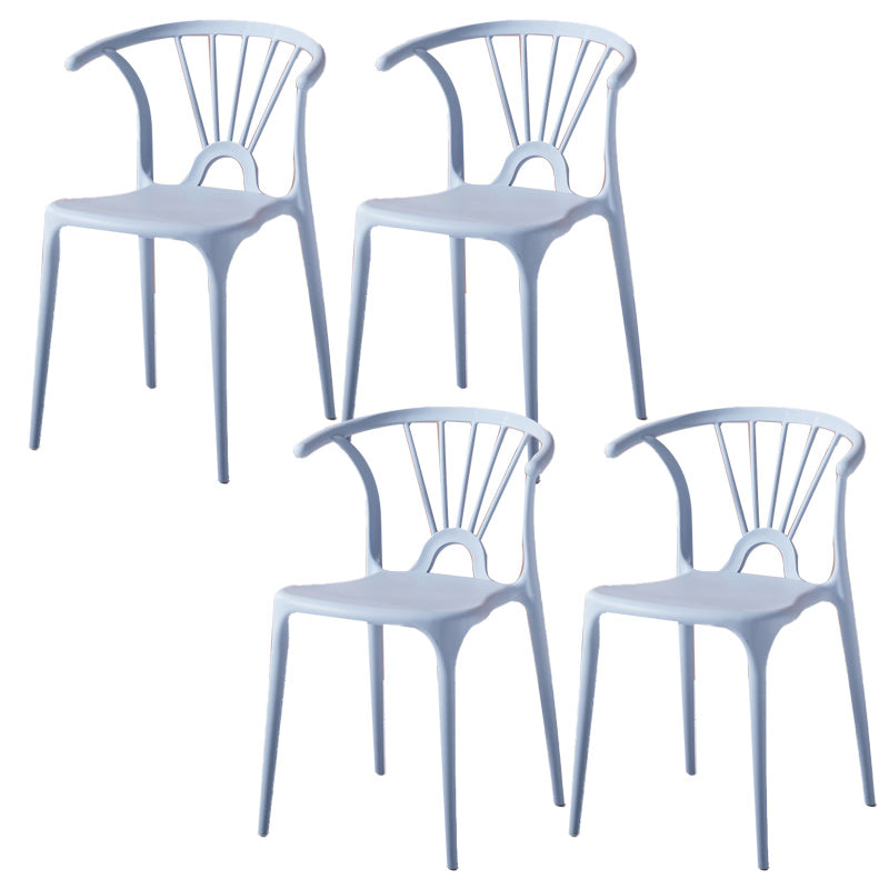 Scandinavian Plastic Indoor-Outdoor Chair Windsor Back Side Chair
