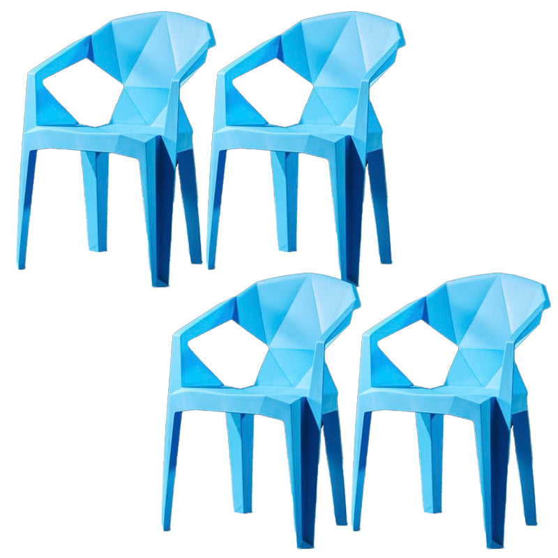 Modern Style Arm Chair Plastic Indoor Stackable Dining Chair