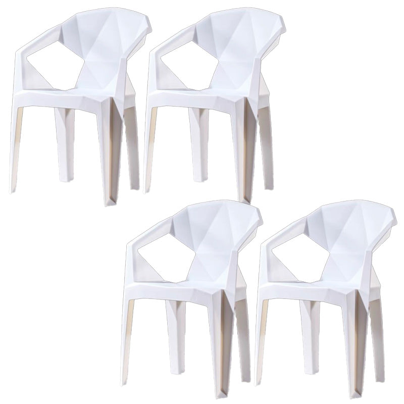 Modern Style Arm Chair Plastic Indoor Stackable Dining Chair