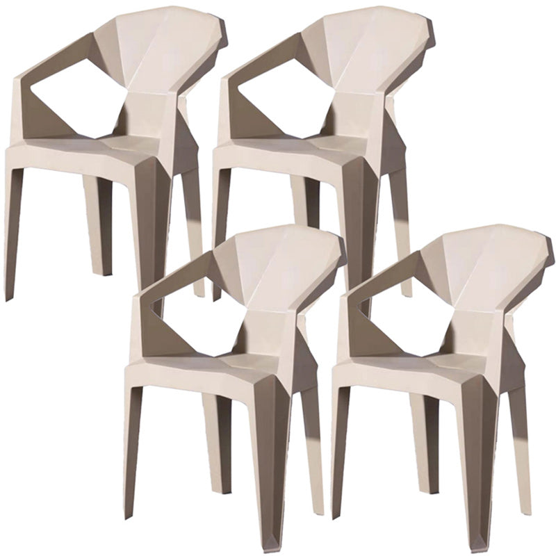 Modern Style Arm Chair Plastic Indoor Stackable Dining Chair