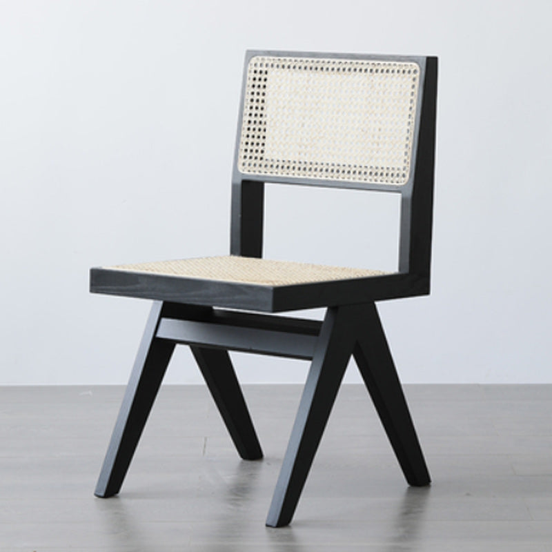 Armless Dining Chairs Modern Solid Wood Side Chairs for Dining Room