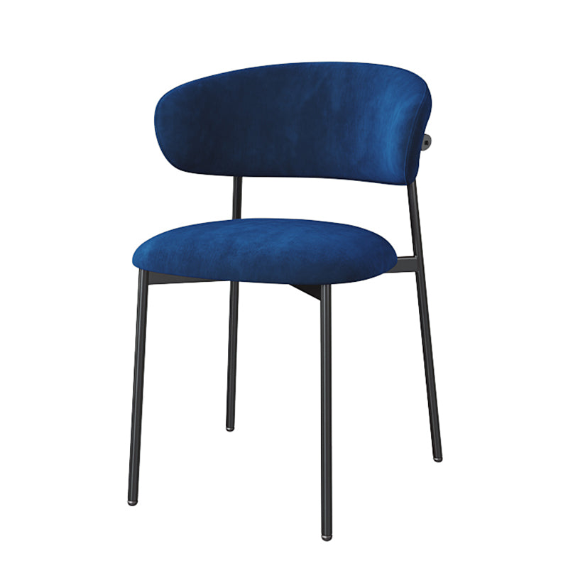 Glam Style Dining Chair Upholstered Open Back Dining Chair for Home