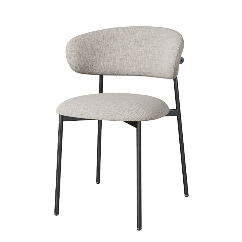 Glam Style Dining Chair Upholstered Open Back Dining Chair for Home