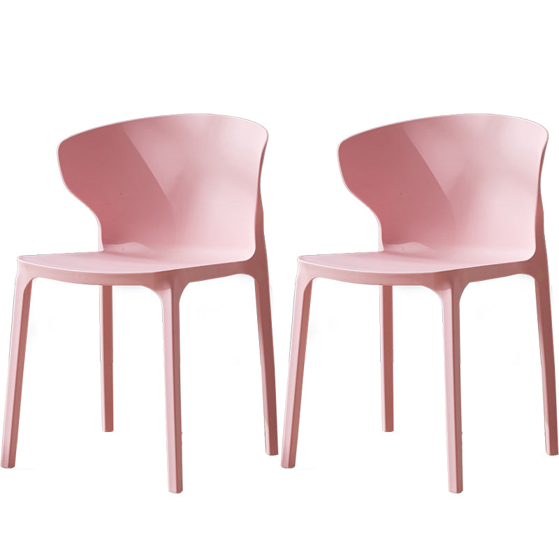 Scandinavian Plastic Side Chair Wingback Kitchen Dining Room Chair
