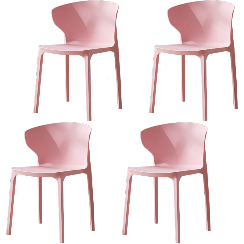 Scandinavian Plastic Side Chair Wingback Kitchen Dining Room Chair