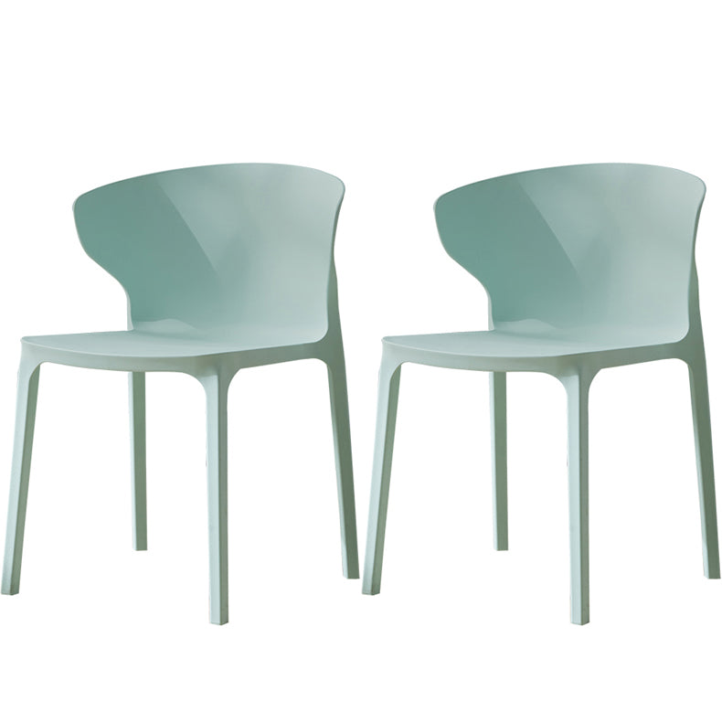 Scandinavian Plastic Side Chair Wingback Kitchen Dining Room Chair