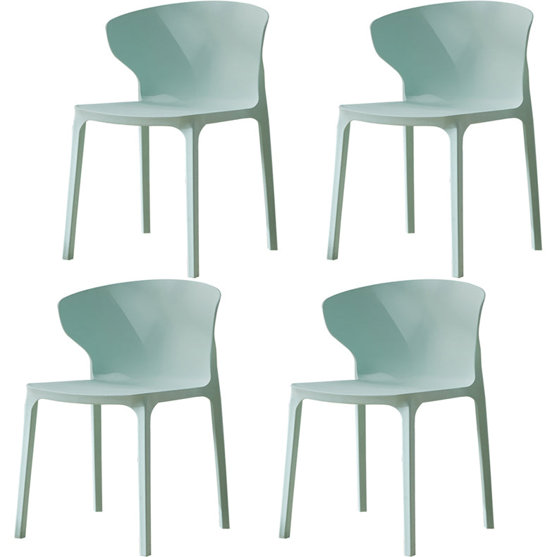 Scandinavian Plastic Side Chair Wingback Kitchen Dining Room Chair