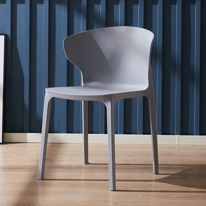 Scandinavian Plastic Side Chair Wingback Kitchen Dining Room Chair
