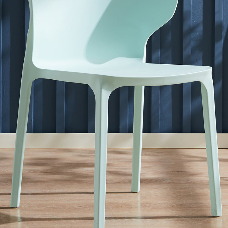 Scandinavian Plastic Side Chair Wingback Kitchen Dining Room Chair