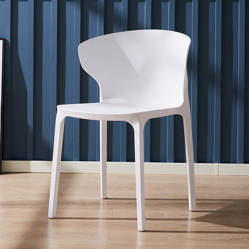 Scandinavian Plastic Side Chair Wingback Kitchen Dining Room Chair