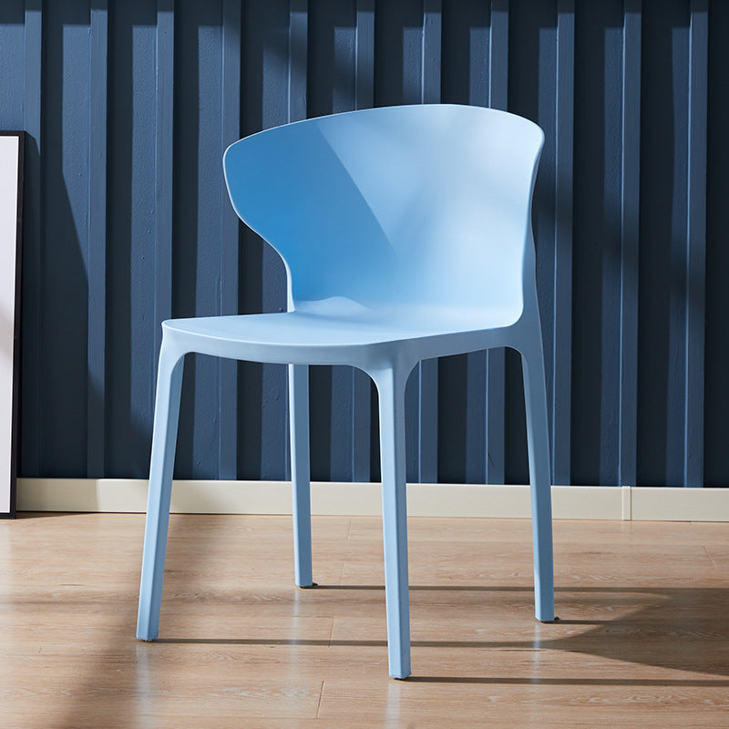 Scandinavian Plastic Side Chair Wingback Kitchen Dining Room Chair