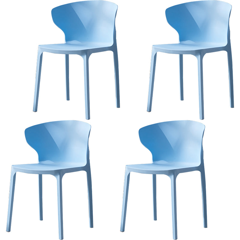 Scandinavian Plastic Side Chair Wingback Kitchen Dining Room Chair