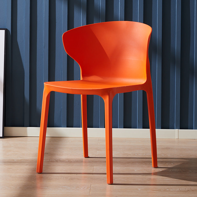 Scandinavian Plastic Side Chair Wingback Kitchen Dining Room Chair