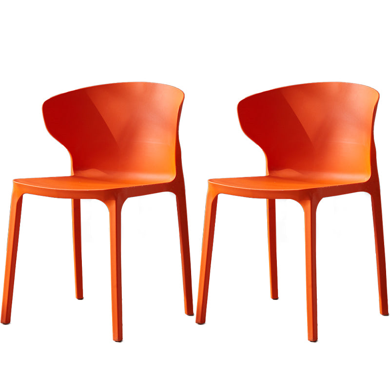 Scandinavian Plastic Side Chair Wingback Kitchen Dining Room Chair