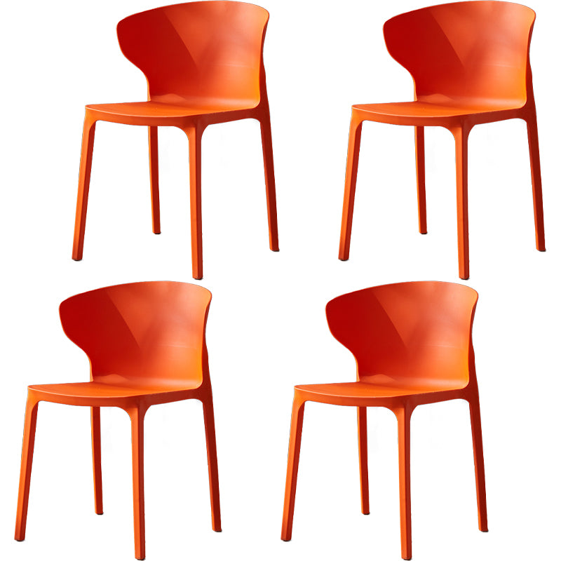 Scandinavian Plastic Side Chair Wingback Kitchen Dining Room Chair