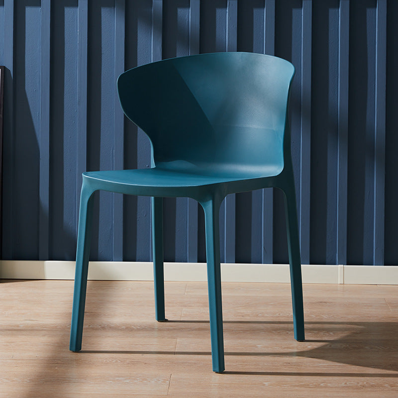 Scandinavian Plastic Side Chair Wingback Kitchen Dining Room Chair