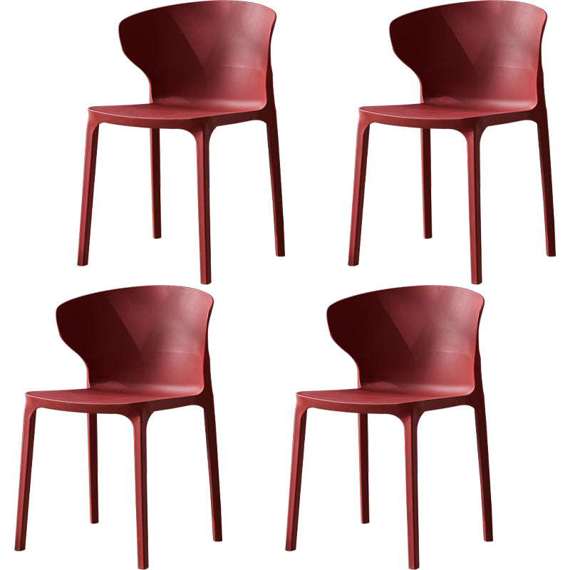 Scandinavian Plastic Side Chair Wingback Kitchen Dining Room Chair