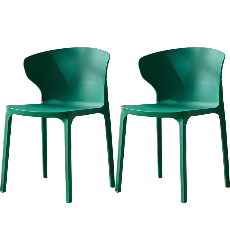 Scandinavian Plastic Side Chair Wingback Kitchen Dining Room Chair