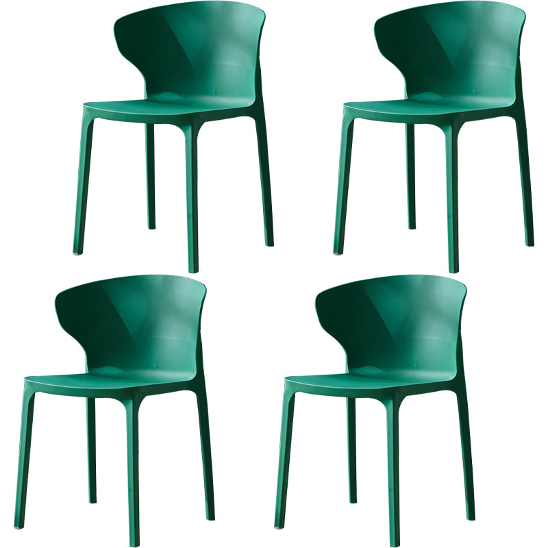 Scandinavian Plastic Side Chair Wingback Kitchen Dining Room Chair