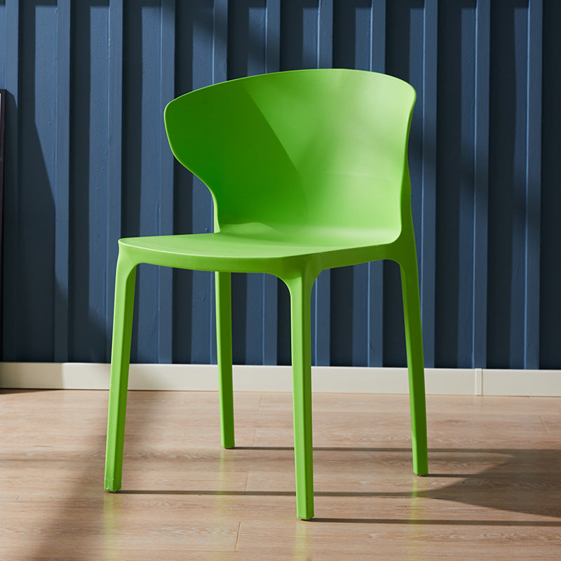 Scandinavian Plastic Side Chair Wingback Kitchen Dining Room Chair