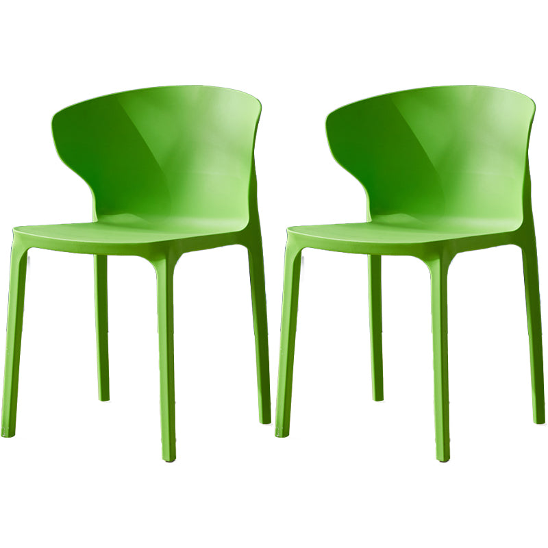 Scandinavian Plastic Side Chair Wingback Kitchen Dining Room Chair