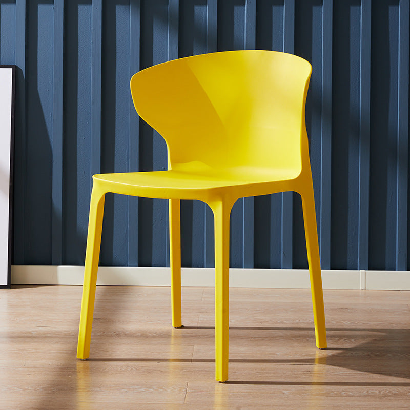 Scandinavian Plastic Side Chair Wingback Kitchen Dining Room Chair