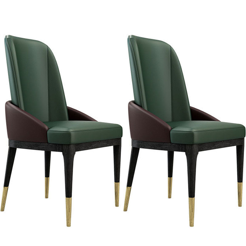 Nordic Dining Room Dining Chairs Armless Faux Leather Kitchen Chairs