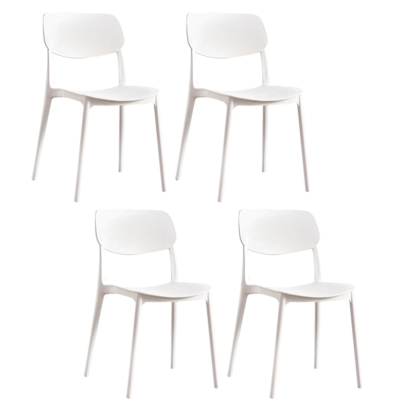 Contemporary Plastic Side Chair Indoor-Outdoor Open Back Chair
