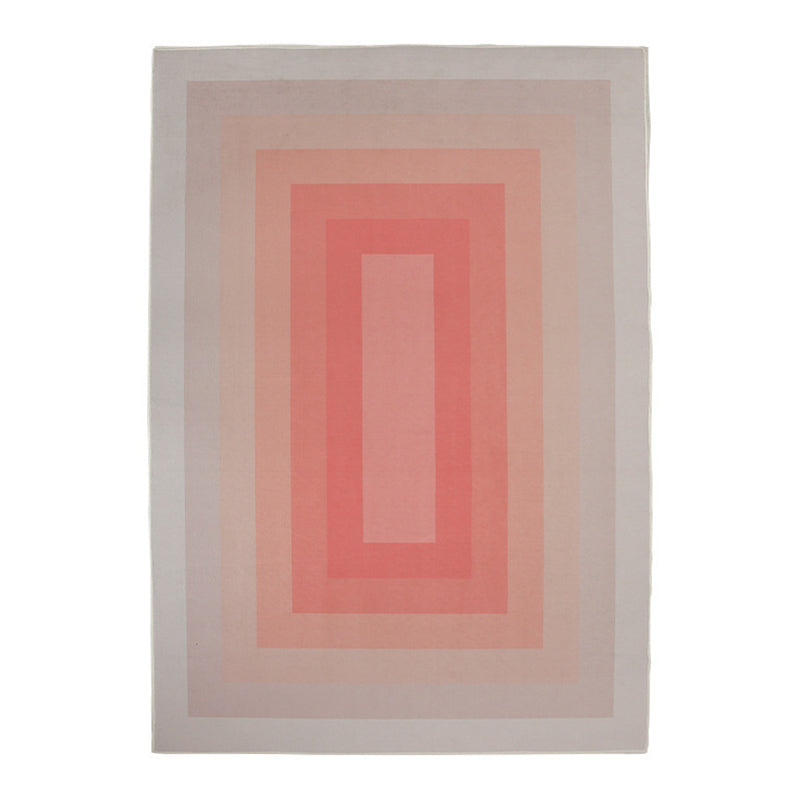 Orange Modern Rug Polyester Striped Rug Washable Rug for Home Decor