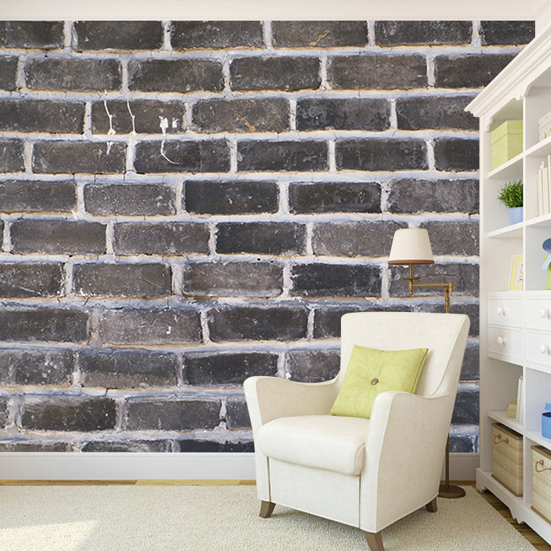Photography Stain Resistant Wallpaper Brick Living Room Wall Mural