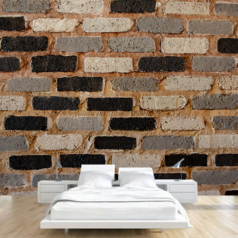Photography Stain Resistant Wallpaper Brick Living Room Wall Mural