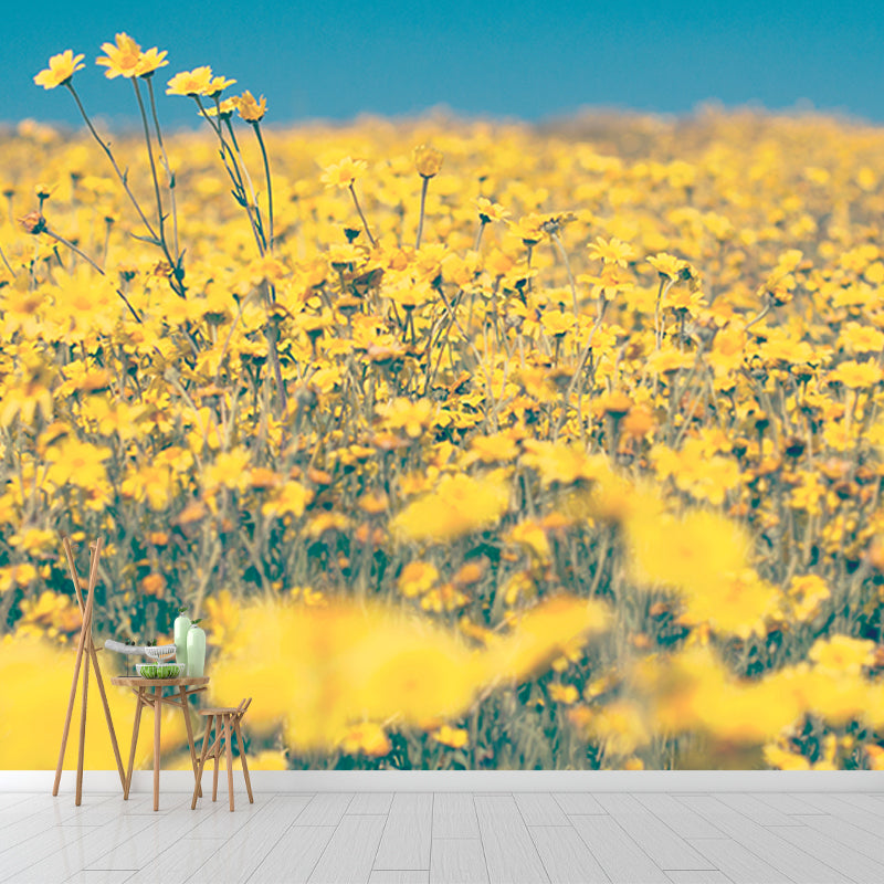 Modern Style Photography Wall Mural Wallpaper Flower Field Bedroom Wall Mural