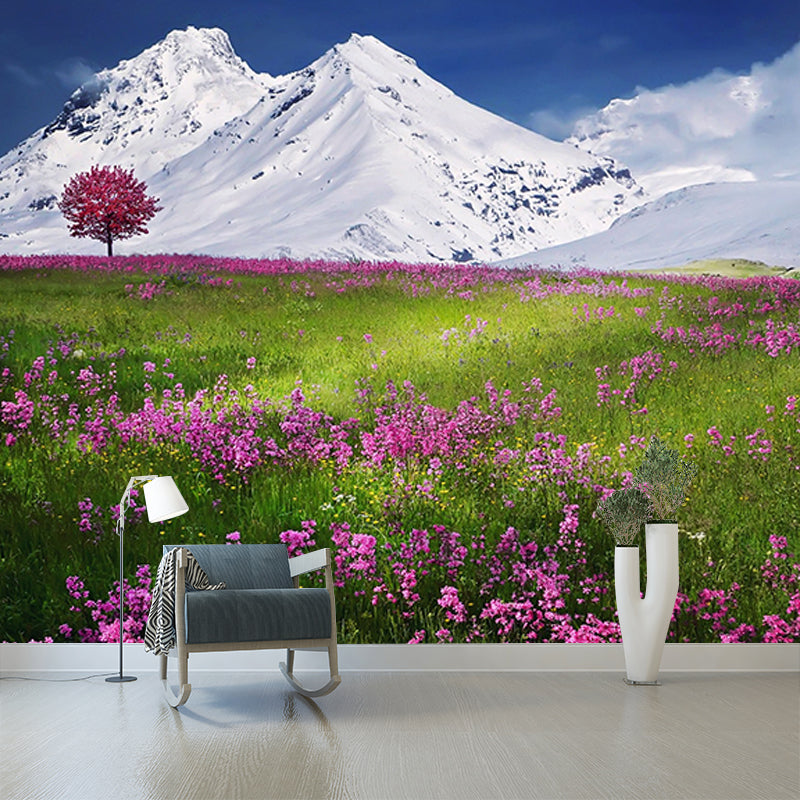 Washable Photography Mural Wallpaper Flower Field Indoor Wall Mural