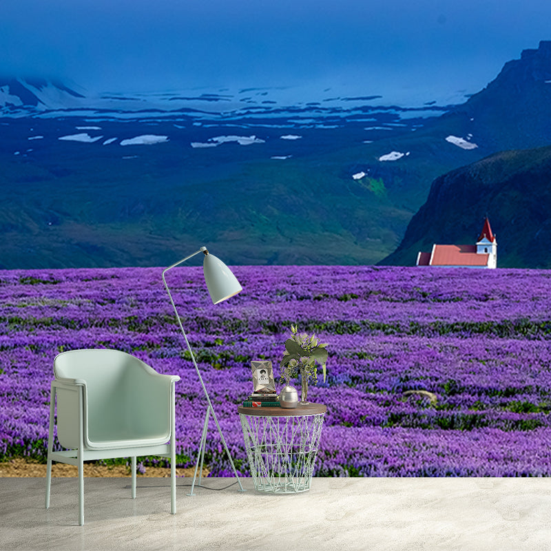 Photography Environment Friendly Mural Wallpaper Flower Field Bedroom Wall Mural