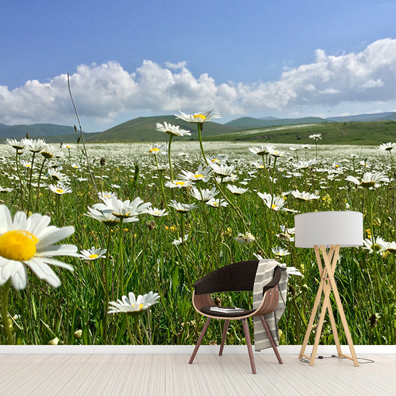 Beautiful Photography Mural Wallpaper Flower Field Decorative Indoor Wall Mural