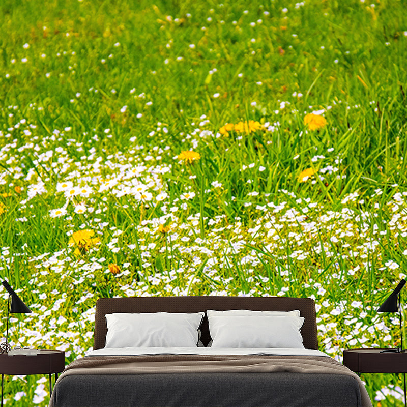 Photography Stain Resistant Mural Wallpaper Flower Field Living Room Wall Mural