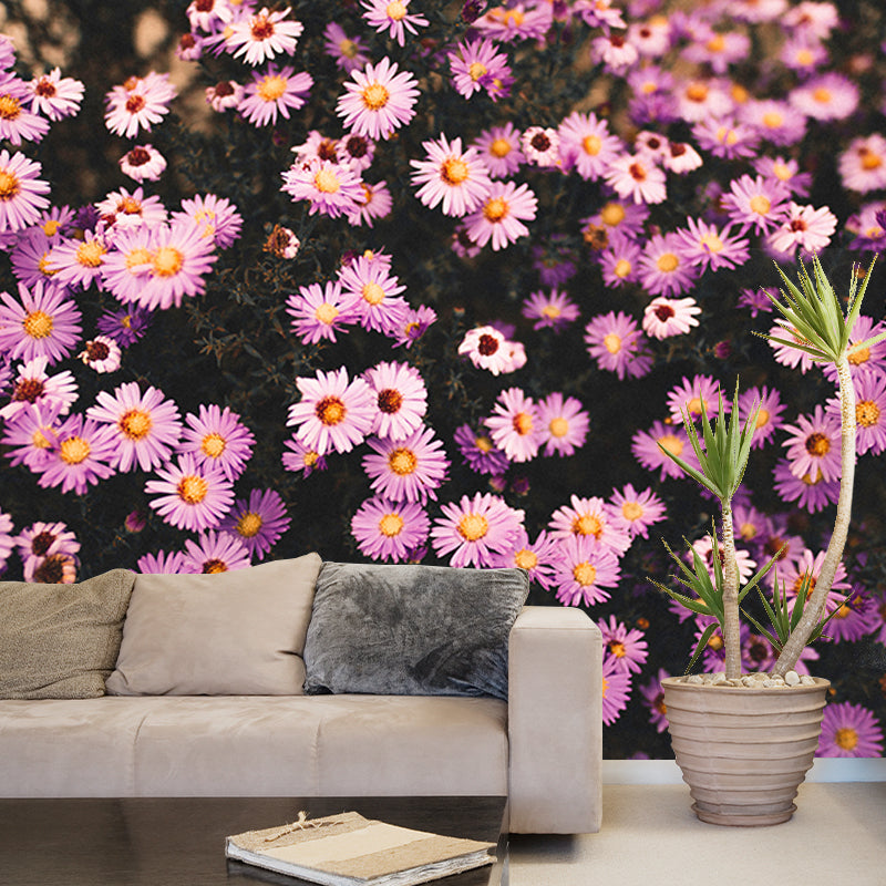 Photography Stain Resistant Mural Wallpaper Flower Field Living Room Wall Mural
