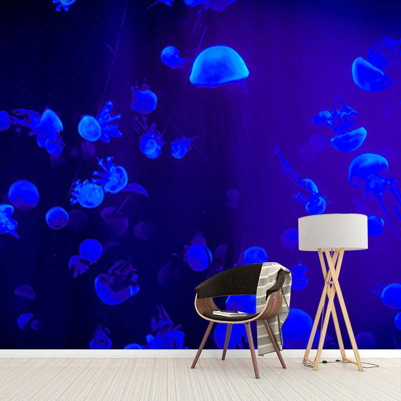 Photography Wall Mural Wallpaper Jellyfish Sitting Room Wall Mural