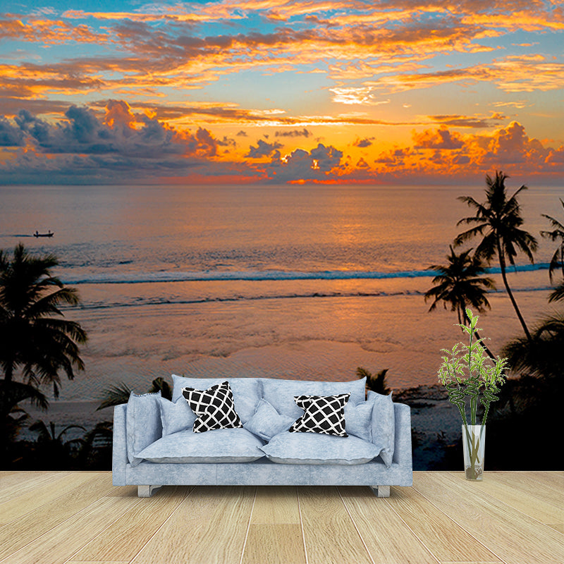 Environment Friendly Beautiful Sea Wallpaper Mildew Resistant Indoor Wall Mural