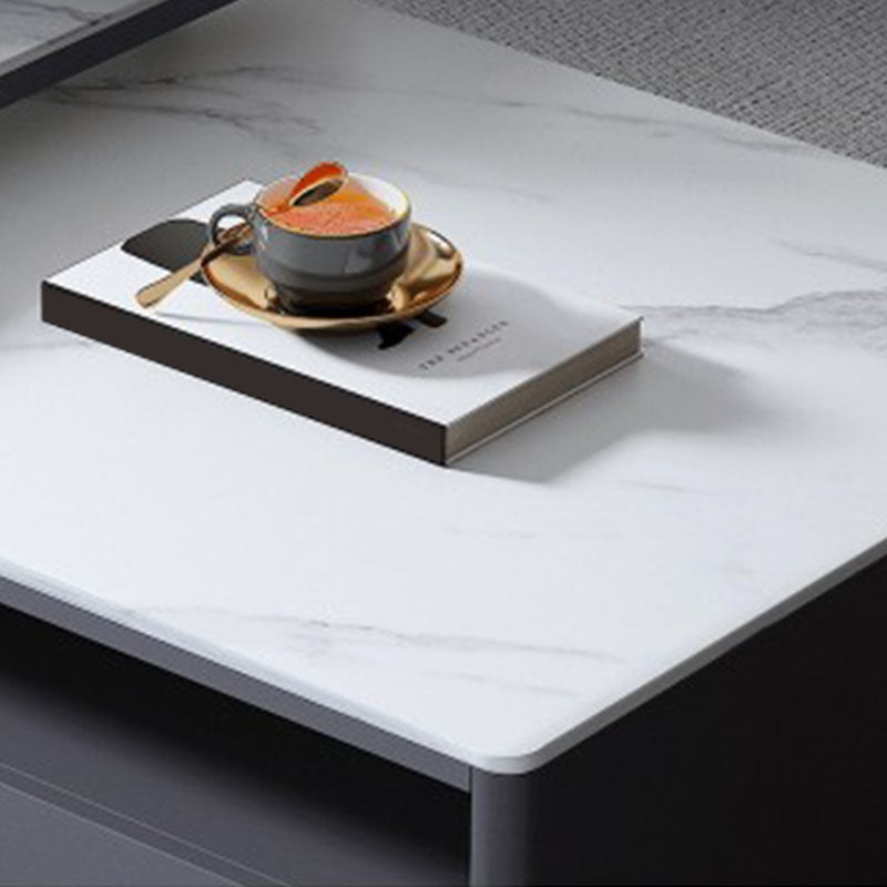 Square Marble Coffee Table Coffee 2 Nesting Coffee Table Set Modern Cocktail Table