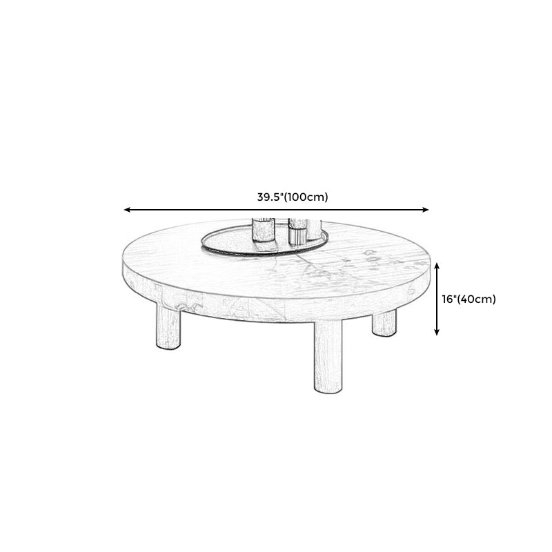 Traditional Wood Cocktail Table 3 Legs Coffee Table  for Dining Room