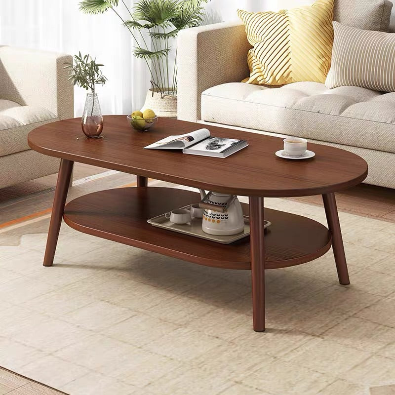 Rectangular Coffee Table with Modern Style Wood in White/wood Color